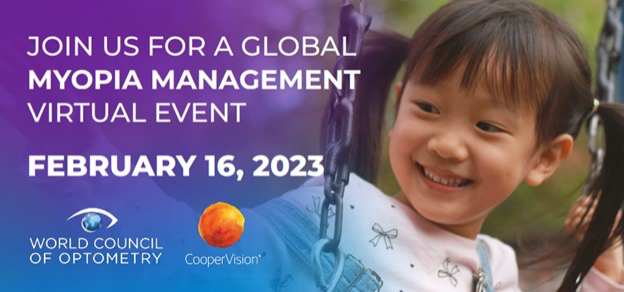 Myopia management pledge challenge virtual event on February 16, 2023