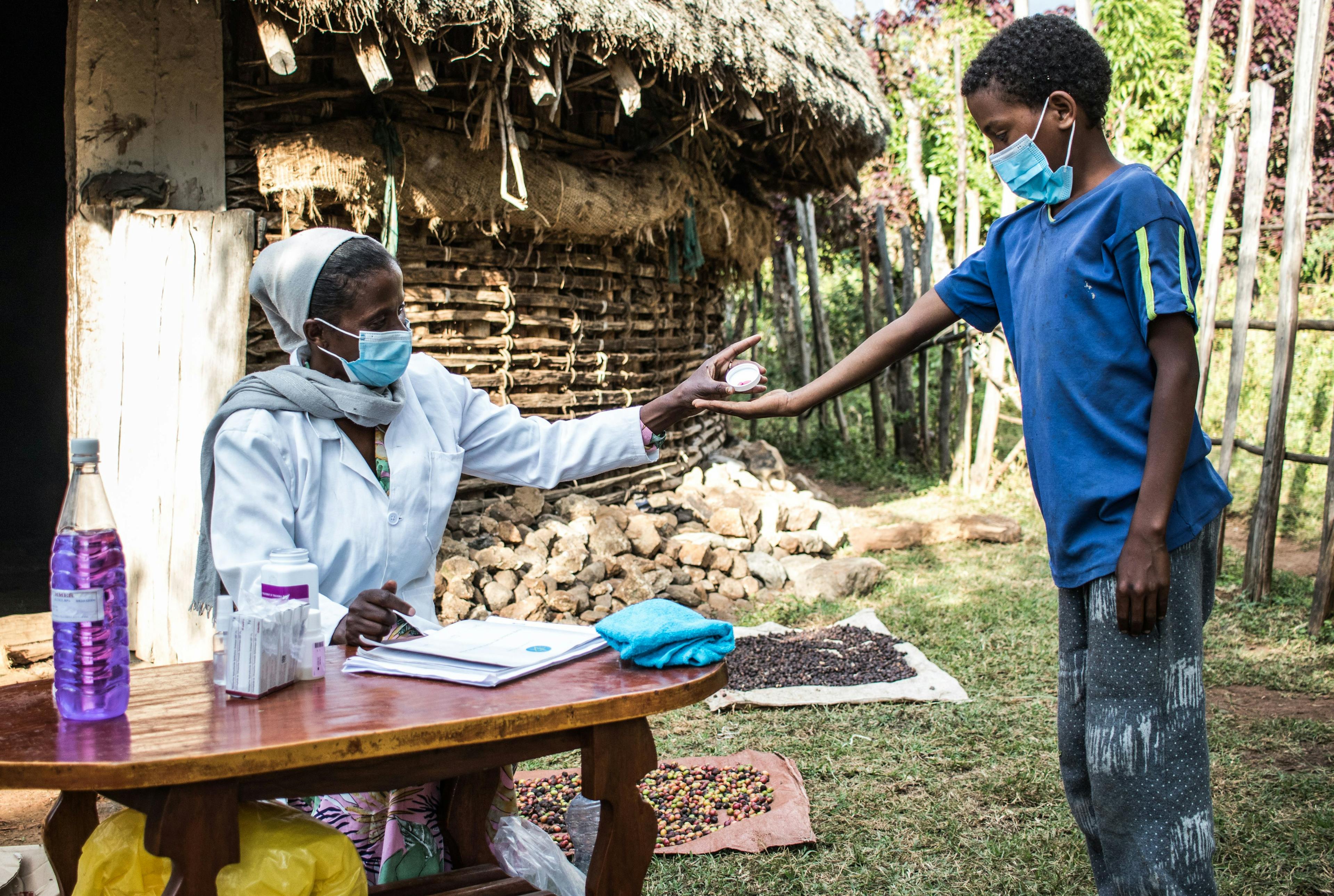 Orbis workers provide eyecare services for Ethiopian communities to treat eye diseases.
