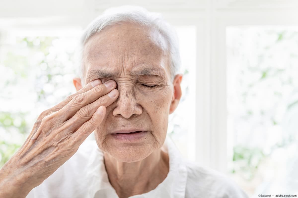 Older person holding eye Image credit: ©Satjawat - adobe.stock.com