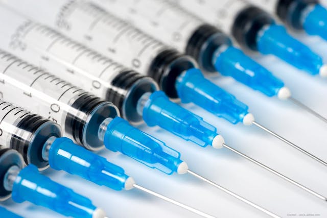 row of syringes of aflibercept