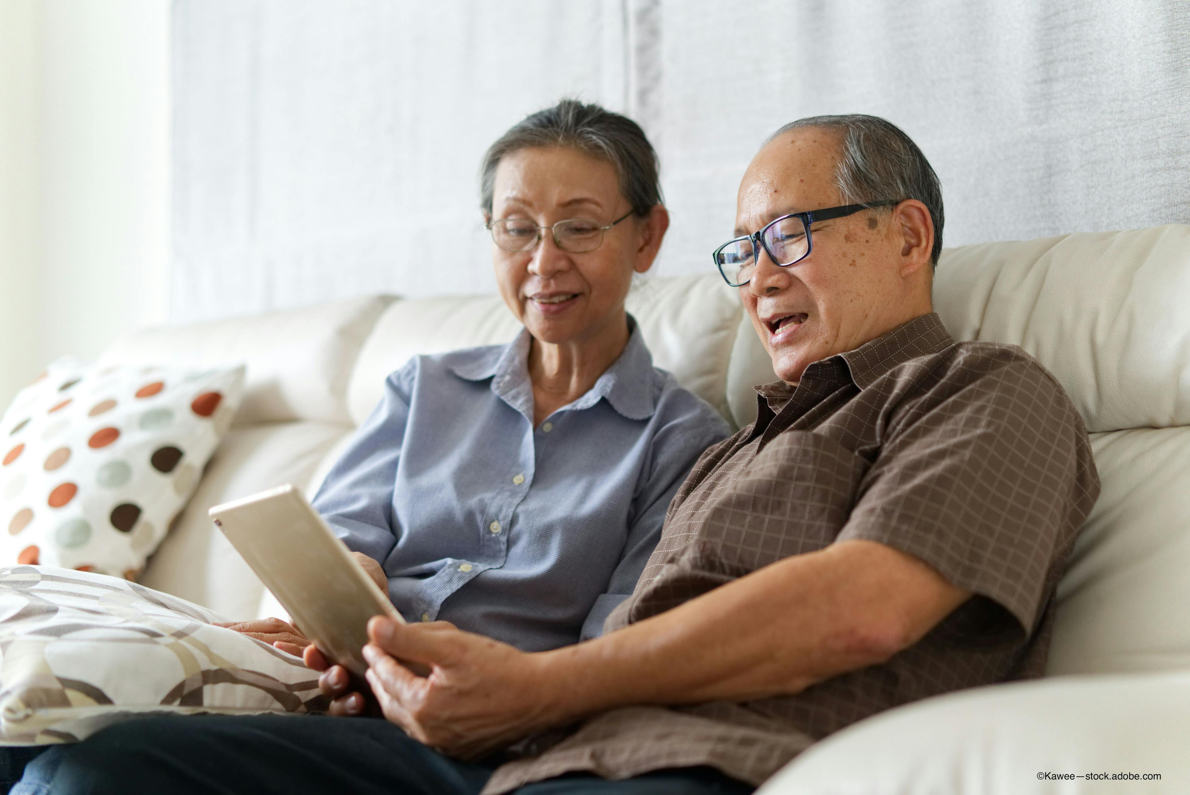 elderly couple learning about glaucoma on tablet via free resources provided by Prevent Blindness - Image credit: Adobe Stock / Kawee