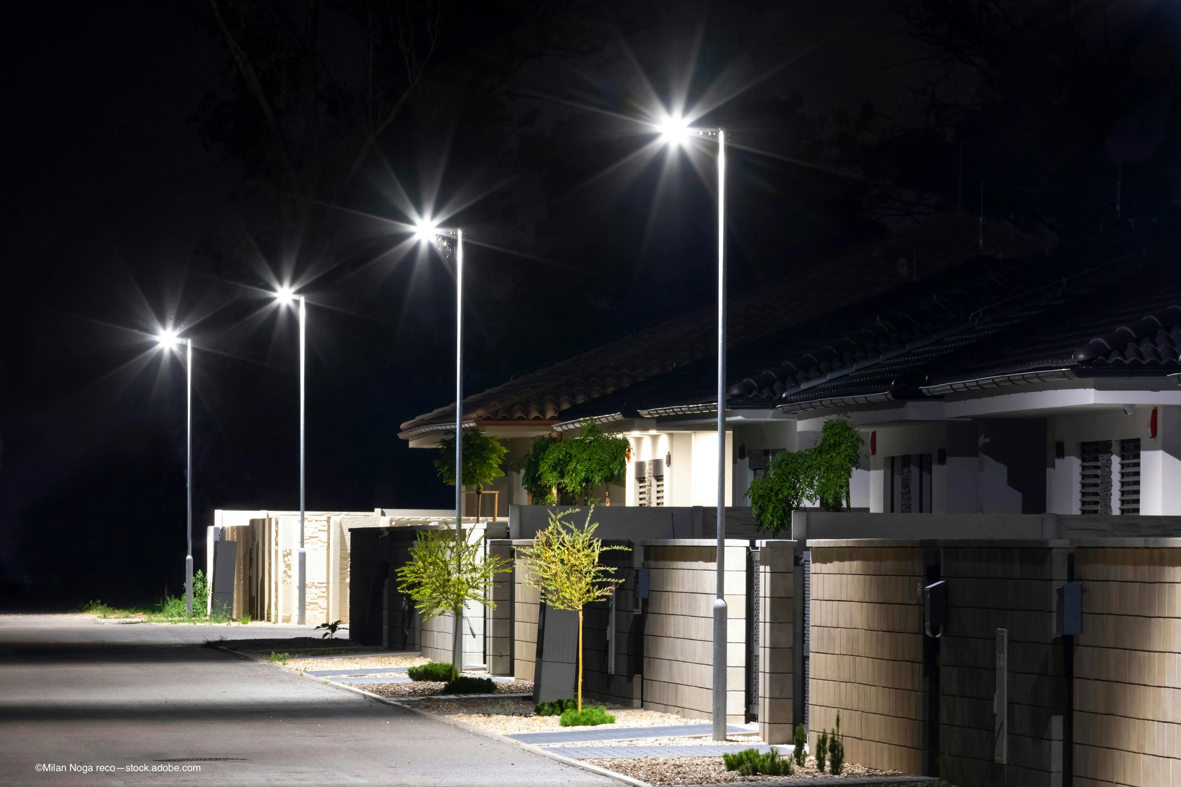 street lamps outside of homes and other nighttime artificial light may affect AMD progression - Image credit: Milan Noga reco - stock.adobe.com
