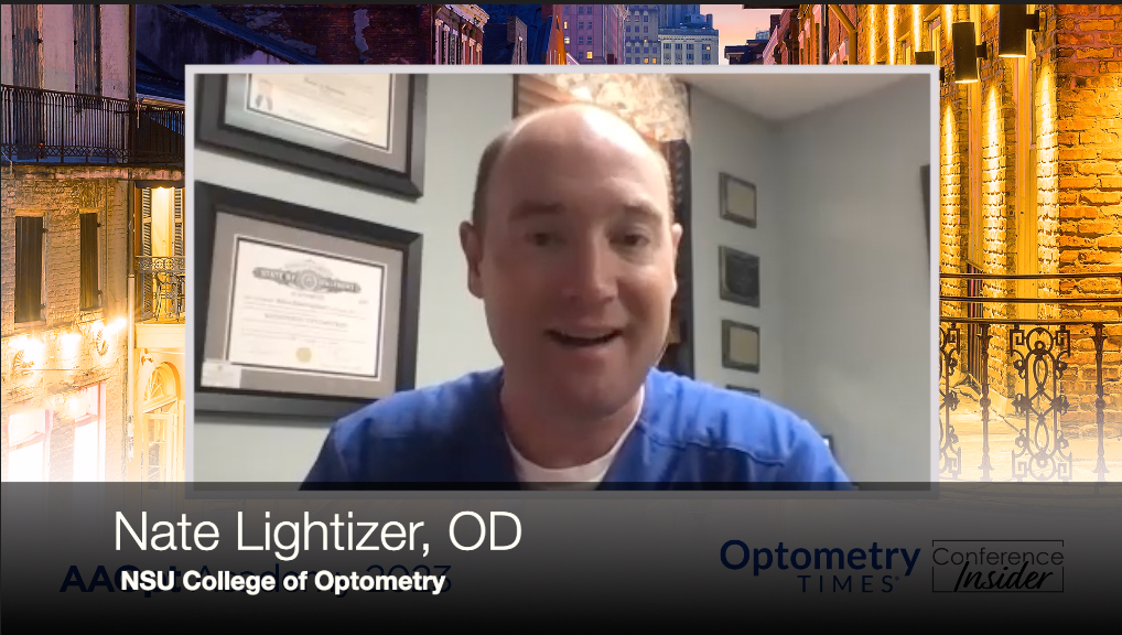Nate Lighthizer, OD, speaks on lasers in optometry at AAOpt 2023