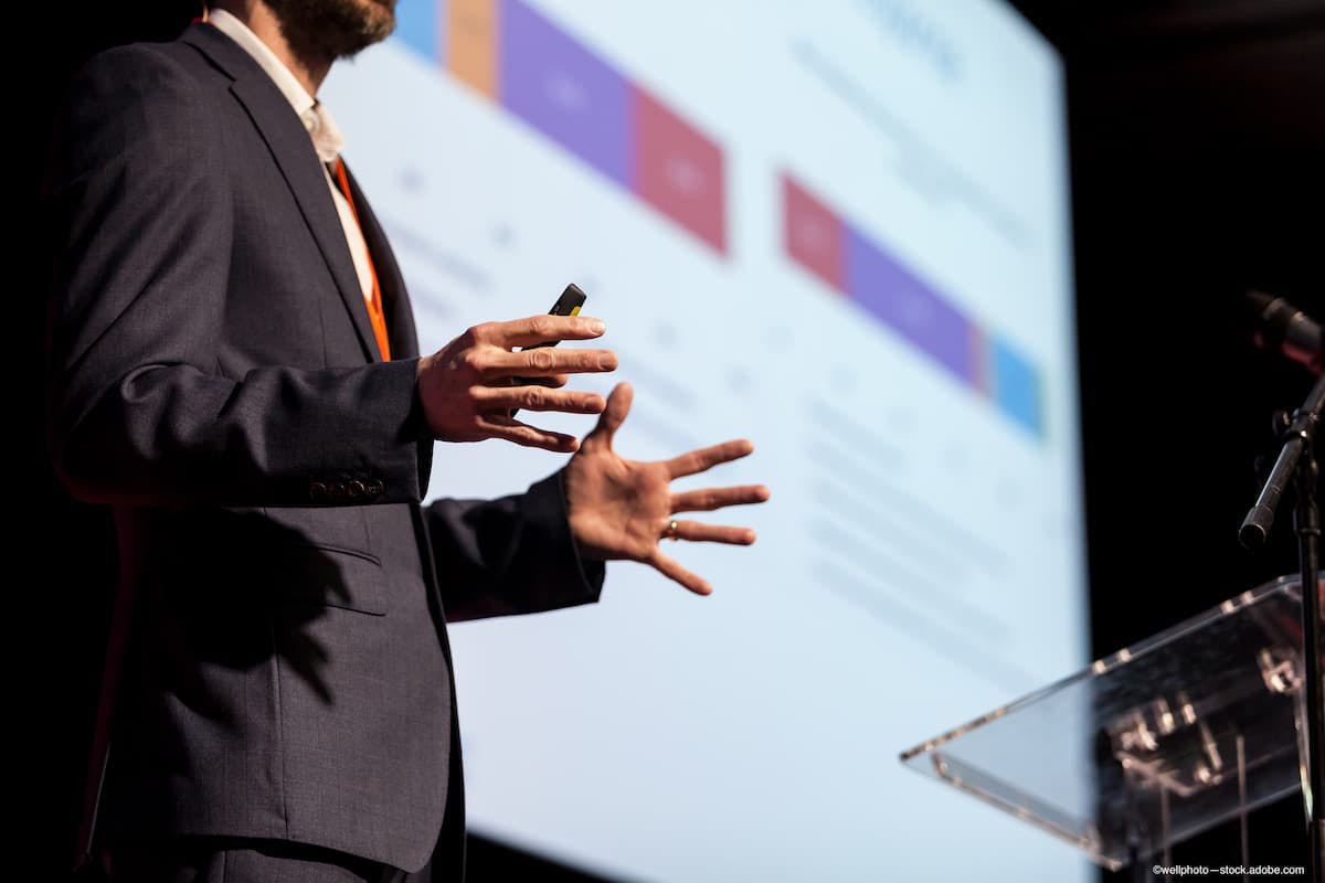 Doctor from ViaLase presents data at ASCRS 2023 (Image credit: Adobe Stock/©wellphoto)