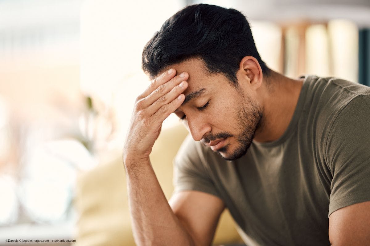 man experiencing stress despite negative effects on eye health - Image credit: Adobe Stock / Daniels C/peopleimages.com