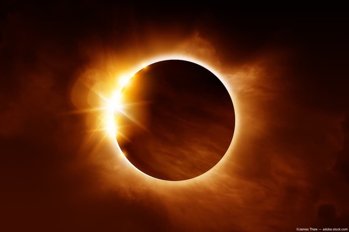 Solar eclipse in space Image Credit: AdobeStock/JamesThew