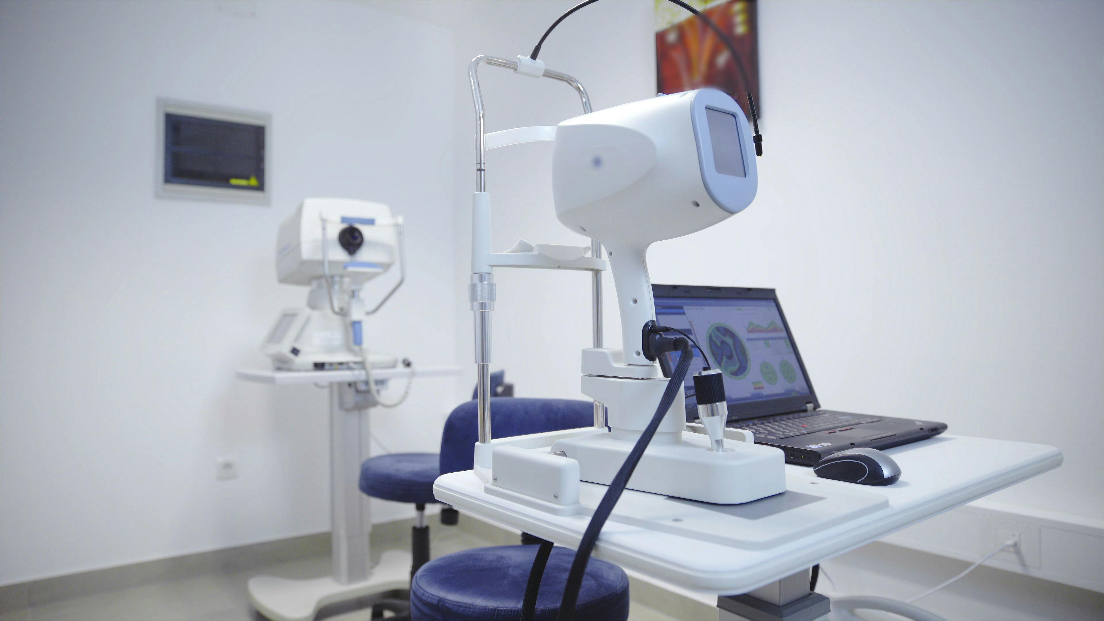 optometrist's office with equipment set up